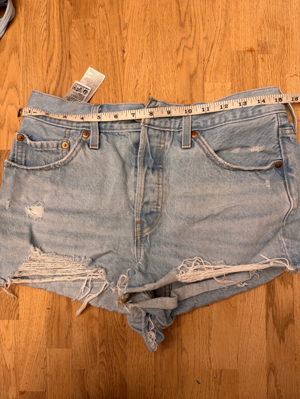 Levi's Light Blue Distressed Women's Denim Cutoff Shorts